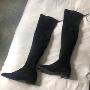 Stuart Weitzman Black Suede Lowland Boot